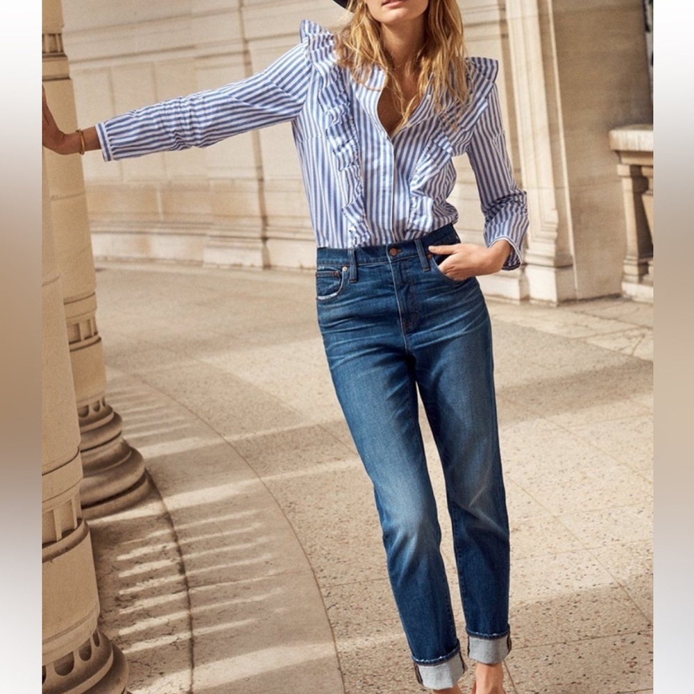 Madewell Blue High Rise The Slim Boyjean jeans Size 25